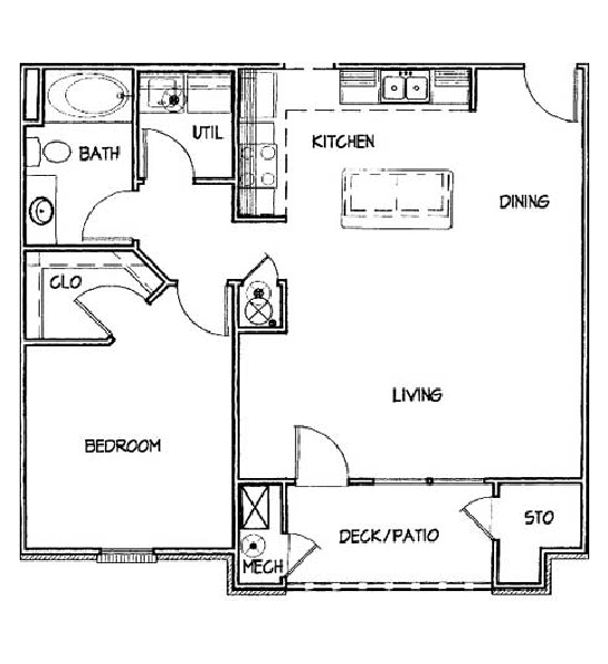 Floorplan-1Bd/1Bath-BuildingR