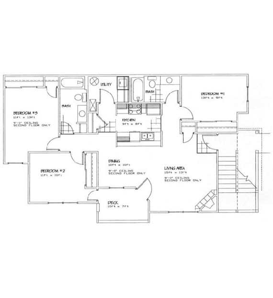 Floorplan-3Bd/2Bath-Carson